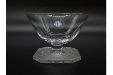 アンティーク　ルネ・ラリック(R.LALIQUE)　洗練されたデザインが優美な印象を与えるシャンパングラス2客セット(ヒナギク、パクレット、デイジー、デザート、コンポート、フルーツ、小鉢、ミニボウル、ガラス)(R-074587)