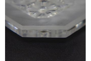 アンティーク　ルネ・ラリック(R.LALIQUE)　洗練されたデザインが優美な印象を与えるシャンパングラス2客セット(ヒナギク、パクレット、デイジー、デザート、コンポート、フルーツ、小鉢、ミニボウル、ガラス)(R-074587)