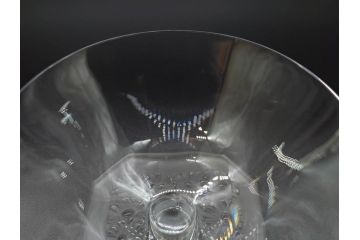 アンティーク　ルネ・ラリック(R.LALIQUE)　洗練されたデザインが優美な印象を与えるシャンパングラス2客セット(ヒナギク、パクレット、デイジー、デザート、コンポート、フルーツ、小鉢、ミニボウル、ガラス)(R-074587)