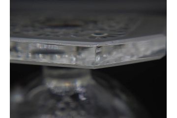 アンティーク　ルネ・ラリック(R.LALIQUE)　洗練されたデザインが優美な印象を与えるシャンパングラス2客セット(ヒナギク、パクレット、デイジー、デザート、コンポート、フルーツ、小鉢、ミニボウル、ガラス)(R-074587)