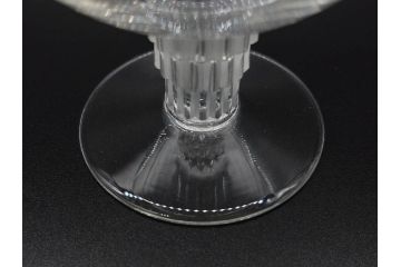 アンティーク　1950年代　ルネ・ラリック(R.LALIQUE)　バンブー(竹)　シンプルながらも洗練されたデザインに魅了されるグラス3客セット(ワイン、ゴブレット、コニャック、ブランデー、カクテル、クープ、シャンパン、シャンペン、ガラス)(R-074588)