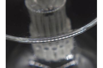 アンティーク　1950年代　ルネ・ラリック(R.LALIQUE)　バンブー(竹)　シンプルながらも洗練されたデザインに魅了されるグラス3客セット(ワイン、ゴブレット、コニャック、ブランデー、カクテル、クープ、シャンパン、シャンペン、ガラス)(R-074588)