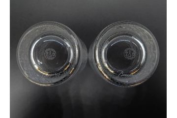 フランス　Baccarat　オールドバカラ　ローハン　タンブラー　緻密なデザインが施された上品な佇まいのハイボールグラス2客セット(バーウェア、フルレッドクリスタルガラス)(R-074592)