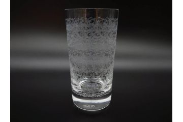 フランス　Baccarat　オールドバカラ　ローハン　タンブラー　緻密なデザインが施された上品な佇まいのハイボールグラス2客セット(バーウェア、フルレッドクリスタルガラス)(R-074592)