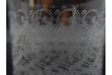 フランス　Baccarat　オールドバカラ　ローハン　タンブラー　緻密なデザインが施された上品な佇まいのハイボールグラス2客セット(バーウェア、フルレッドクリスタルガラス)(R-074592)