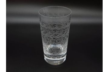 フランス　Baccarat　オールドバカラ　ローハン　タンブラー　緻密なデザインが施された上品な佇まいのハイボールグラス2客セット(バーウェア、フルレッドクリスタルガラス)(R-074592)