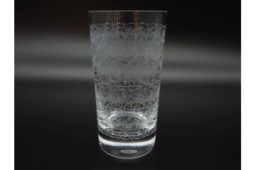 フランス　Baccarat　オールドバカラ　ローハン　タンブラー　緻密なデザインが施された上品な佇まいのハイボールグラス2客セット(バーウェア、フルレッドクリスタルガラス)(R-074592)