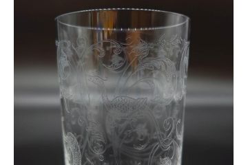 フランス　Baccarat　オールドバカラ　マッセナ　パルメ　優美なデザインが素敵なグラス2客セット(ハイボール、タンブラー、フルレッドクリスタルガラス)(R-074593)