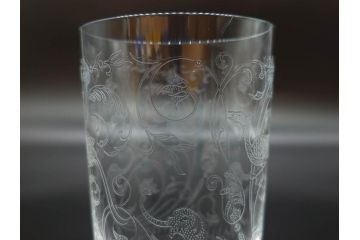 フランス　Baccarat　オールドバカラ　マッセナ　パルメ　優美なデザインが素敵なグラス2客セット(ハイボール、タンブラー、フルレッドクリスタルガラス)(R-074593)