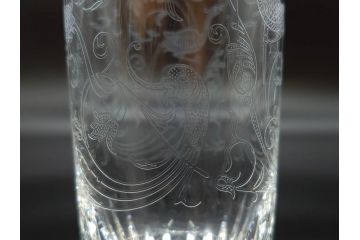 フランス　Baccarat　オールドバカラ　マッセナ　パルメ　優美なデザインが素敵なグラス2客セット(ハイボール、タンブラー、フルレッドクリスタルガラス)(R-074593)
