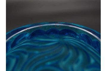 稀少!　フランス　Baccarat　オールドバカラ　ロザース(ROSACES)　ミュルティプル　キャンドルスタンド　燭台　常夜灯　澄んだブルーカラーと華やかな意匠が存在感を放つヴェイユーズ(DEPOSE刻印あり、フルレッドクリスタルガラス)(R-074594)