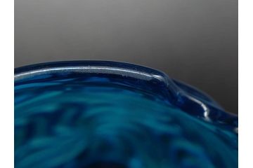 稀少!　フランス　Baccarat　オールドバカラ　ロザース(ROSACES)　ミュルティプル　キャンドルスタンド　燭台　常夜灯　澄んだブルーカラーと華やかな意匠が存在感を放つヴェイユーズ(DEPOSE刻印あり、フルレッドクリスタルガラス)(R-074594)