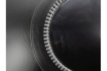 フランス　LALIQUE(ラリック)　バンブー(竹)　シンプルながらも上品な佇まいが魅力のプレート4枚セット(大・小)(皿、ガラス)(R-074596)