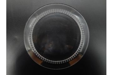 フランス　LALIQUE(ラリック)　バンブー(竹)　シンプルながらも上品な佇まいが魅力のプレート4枚セット(大・小)(皿、ガラス)(R-074596)