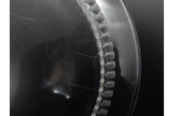 フランス　LALIQUE(ラリック)　バンブー(竹)　シンプルながらも上品な佇まいが魅力のプレート4枚セット(大・小)(皿、ガラス)(R-074596)