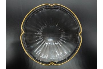 フランス　ドーム兄弟　ドームナンシー(Daum nancy)　金彩　煌びやかなゴールドのデザインが高級感漂うポット&グラス&トレー7点セット(カラフ、トレイ、グラス5客、ガラス)(R-074598)