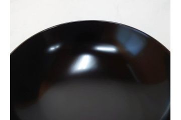 輪島塗　花寄　約14cm　4.6寸　丁寧に描かれた蒔絵が上品な雰囲気を高める吸物椀10客セット(お椀、漆器、和食器、黒漆、共箱付き、四寸六分)(R-074600)