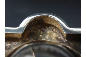 1874年頃　銀細工師　チャールズ・フォックス　Charles Fox　スターリングシルバー　ソルトディッシュ&スプーン4個セット(塩入れ、箱入り、スプーン付き、SV925、STERLING SILVER)(R-074601)