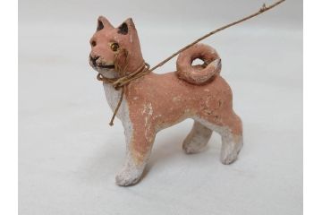 昭和レトロ　昭和30年代　アイヌ風俗土人形4体セット(民族工芸、置物、土産品、郷土玩具、民芸品、伝統工芸)(R-074602)