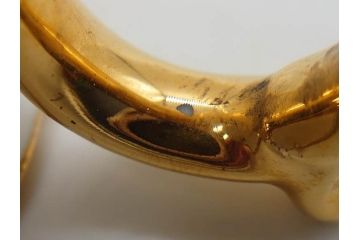 ドイツ　マイセン　Meissen　金彩　散らし小花　シェルエッジ　細やかな意匠に気品を感じるカップ&ソーサー(洋食器、C&S)(R-074603)