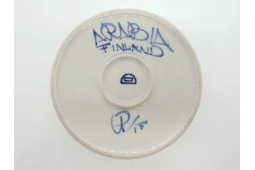 ARABIA FINLAND　アネモネ　Ulla Procope(ウラ・プロコッペ)　大胆に描かれたアネモネ花が素敵なスープチューリン(アラビア、フィンランド、チュリーン、ポット、キャセロール、蓋物、フタ付き、Anemone、Sモデル、北欧食器)(R-074605)