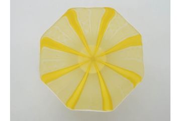 ガラス工芸家　藤田喬平　手吹　ヴェニス　鮮やかな色合いと洗練されたデザインが魅力の八角鉢(ベネチアン、ヴェネチアン、ボウル、深皿)(R-074607)