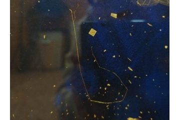 真作　現代日本画家　大竹寛子　「Psyche -gold butterfly- Vol.4」　M6(6号)(生命としての蝶、プシュケー、絵画、額装、共シール、箱付き)(R-074609)