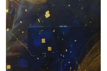 真作　現代日本画家　大竹寛子　「Psyche -gold butterfly- Vol.4」　M6(6号)(生命としての蝶、プシュケー、絵画、額装、共シール、箱付き)(R-074609)