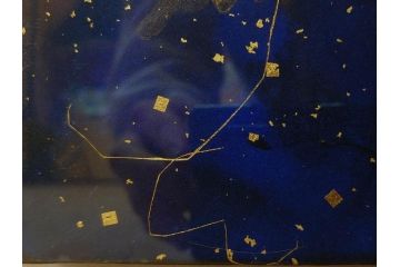 真作　現代日本画家　大竹寛子　「Psyche -gold butterfly- Vol.4」　M6(6号)(生命としての蝶、プシュケー、絵画、額装、共シール、箱付き)(R-074609)