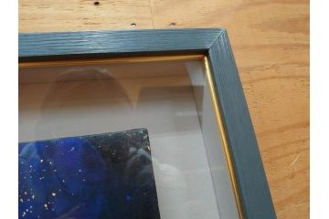 真作　現代日本画家　大竹寛子　「Psyche -gold butterfly- Vol.4」　M6(6号)(生命としての蝶、プシュケー、絵画、額装、共シール、箱付き)(R-074609)