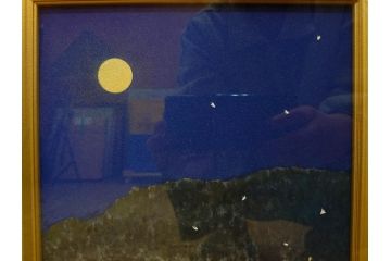 【真作】 日本画家　木村圭吾　「丘の春 醍醐桜」　2002年制作　4号P(木村圭吾さくら美術館、絵画、額装、共シール、箱付き)(R-074610)