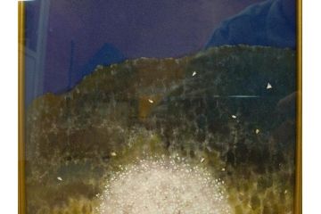 【真作】 日本画家　木村圭吾　「丘の春 醍醐桜」　2002年制作　4号P(木村圭吾さくら美術館、絵画、額装、共シール、箱付き)(R-074610)