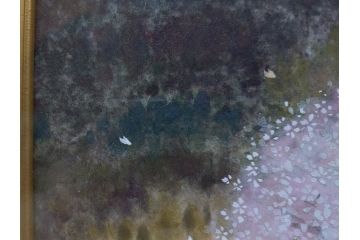 【真作】 日本画家　木村圭吾　「丘の春 醍醐桜」　2002年制作　4号P(木村圭吾さくら美術館、絵画、額装、共シール、箱付き)(R-074610)