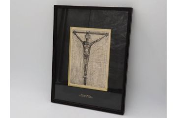 【真作】 ベルナール・ビュッフェ画伯　「マルドロールの詩」　オリジナル銅版画(ドライポイント)　1952年制作　限定125枚(LES CHANTS DE MALDOROR、ドゥ・ロートレアモン伯爵(COMTE DE LAUTREAMONT)著作、押画、額装)(R-074611)
