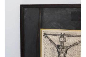 【真作】 ベルナール・ビュッフェ画伯　「マルドロールの詩」　オリジナル銅版画(ドライポイント)　1952年制作　限定125枚(LES CHANTS DE MALDOROR、ドゥ・ロートレアモン伯爵(COMTE DE LAUTREAMONT)著作、押画、額装)(R-074611)