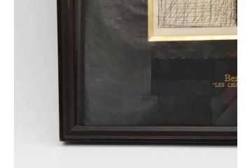 【真作】 ベルナール・ビュッフェ画伯　「マルドロールの詩」　オリジナル銅版画(ドライポイント)　1952年制作　限定125枚(LES CHANTS DE MALDOROR、ドゥ・ロートレアモン伯爵(COMTE DE LAUTREAMONT)著作、押画、額装)(R-074611)