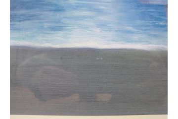 【真作】 加山雄三　サイン入り　4/100　リトグラフ(海、波、版画、額装、風景画)(R-074612)