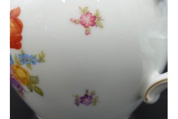 ドイツ　ドレスデン　シューマン ババリア　SCHUMANN BAVARIA　 金彩　フラワー　鮮やかな色合いと散りばめられた花たちが可愛らしいティーポット(洋食器)(R-074618)