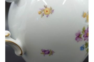 ドイツ　ドレスデン　シューマン ババリア　SCHUMANN BAVARIA　 金彩　フラワー　鮮やかな色合いと散りばめられた花たちが可愛らしいティーポット(洋食器)(R-074618)