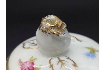 ドイツ　ドレスデン　シューマン ババリア　SCHUMANN BAVARIA　 金彩　フラワー　鮮やかな色合いと散りばめられた花たちが可愛らしいティーポット(洋食器)(R-074618)