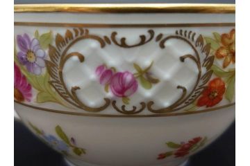 ドイツ　ドレスデン　シューマン ババリア　SCHUMANN BAVARIA　 フラワー　美しい金彩のデザインが華やかな雰囲気を醸し出すティーカップ&ソーサー5客セット(C&S、花、洋食器)(R-074619)