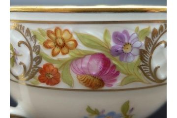 ドイツ　ドレスデン　シューマン ババリア　SCHUMANN BAVARIA　 フラワー　美しい金彩のデザインが華やかな雰囲気を醸し出すティーカップ&ソーサー5客セット(C&S、花、洋食器)(R-074619)