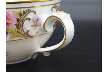 ドイツ　ドレスデン　シューマン ババリア　SCHUMANN BAVARIA　 フラワー　美しい金彩のデザインが華やかな雰囲気を醸し出すティーカップ&ソーサー5客セット(C&S、花、洋食器)(R-074619)