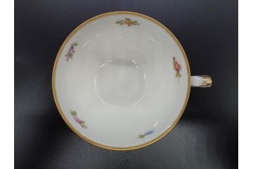 ドイツ　ドレスデン　シューマン ババリア　SCHUMANN BAVARIA　 フラワー　美しい金彩のデザインが華やかな雰囲気を醸し出すティーカップ&ソーサー5客セット(C&S、花、洋食器)(R-074619)