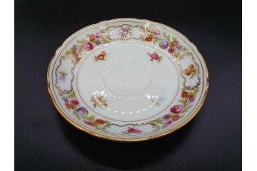 ドイツ　ドレスデン　シューマン ババリア　SCHUMANN BAVARIA　 フラワー　美しい金彩のデザインが華やかな雰囲気を醸し出すティーカップ&ソーサー5客セット(C&S、花、洋食器)(R-074619)