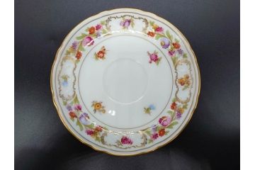 ドイツ　ドレスデン　シューマン ババリア　SCHUMANN BAVARIA　 フラワー　美しい金彩のデザインが華やかな雰囲気を醸し出すティーカップ&ソーサー5客セット(C&S、花、洋食器)(R-074619)