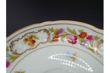 ドイツ　ドレスデン　シューマン ババリア　SCHUMANN BAVARIA　 フラワー　美しい金彩のデザインが華やかな雰囲気を醸し出すティーカップ&ソーサー5客セット(C&S、花、洋食器)(R-074619)