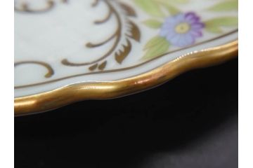 ドイツ　ドレスデン　シューマン ババリア　SCHUMANN BAVARIA　 金彩　フラワー　華やかな花たちが食卓に彩を与えるプレート6枚セット(大小、皿、洋食器)(R-074620)