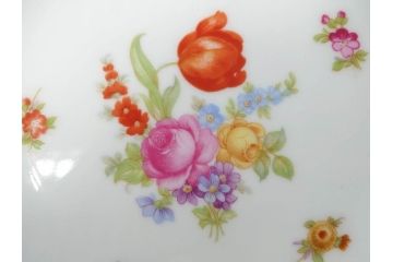 ドイツ　ドレスデン　シューマン ババリア　SCHUMANN BAVARIA　 金彩　フラワー　華やかな花たちが食卓に彩を与えるプレート6枚セット(大小、皿、洋食器)(R-074620)