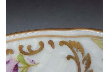 ドイツ　ドレスデン　シューマン ババリア　SCHUMANN BAVARIA　 金彩　フラワー　華やかな花たちが食卓に彩を与えるプレート6枚セット(大小、皿、洋食器)(R-074620)